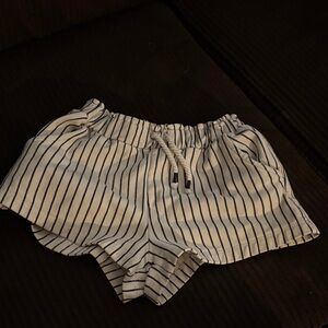 Zara Kids Striped Navy and White Shorts